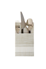 Bistro Cutlery Holders Set of 2 Vinyl 4x7 White Stripes
