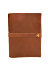 White Wing Label Leather Portfolio Large 10x13 in Chestnut