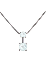 Annaleece Necklace Sweet Water Blue Rhodium Pendant with Crystals