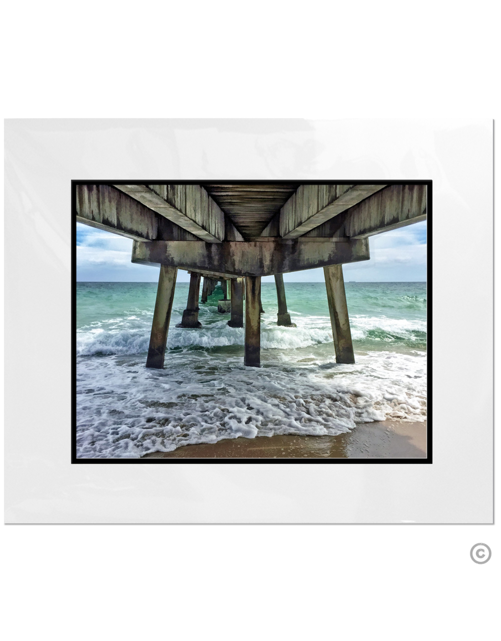 Maureen Terrien Photography Art Print Pier Lauderdale By The Sea 8x10 - 11x14 Matted