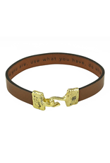 Waxing Poetic® Jewelry Close Counsel Mens Bracelet LG -Brass and Leather