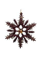 Kurt Adler Edwardian Glittered Snowflake Christmas Ornament B