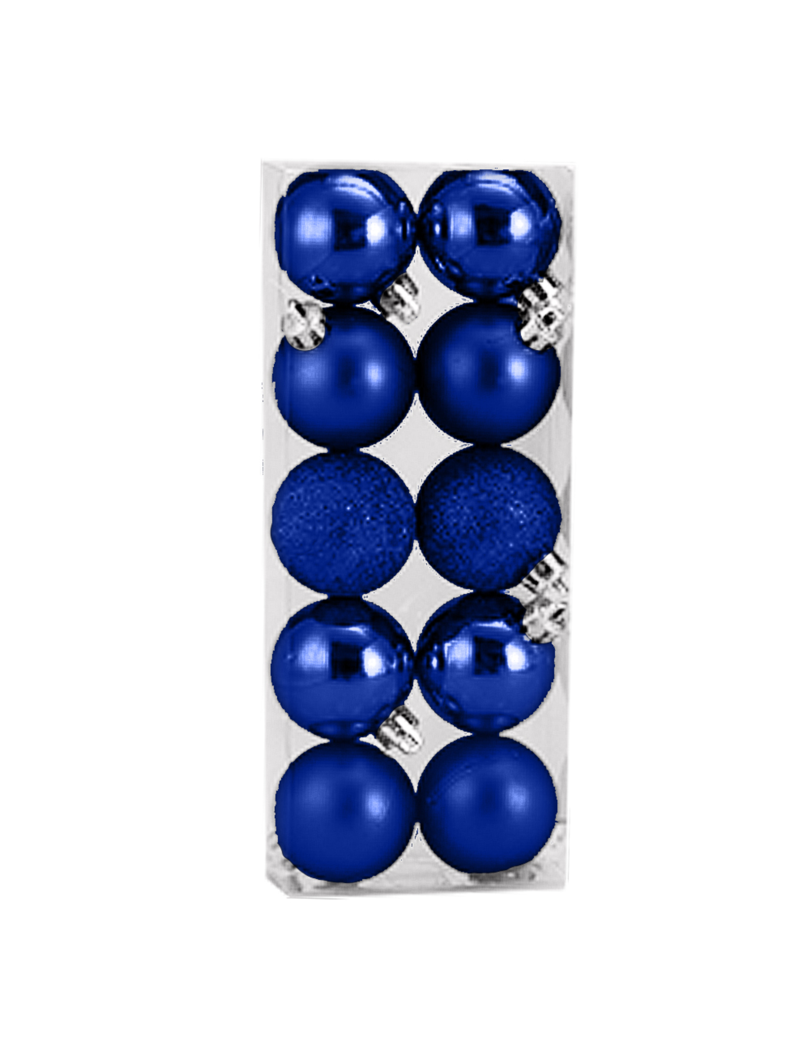 Kurt Adler Christmas Shatterproof Ball Ornament 50MM Set of 10 Dark Blue