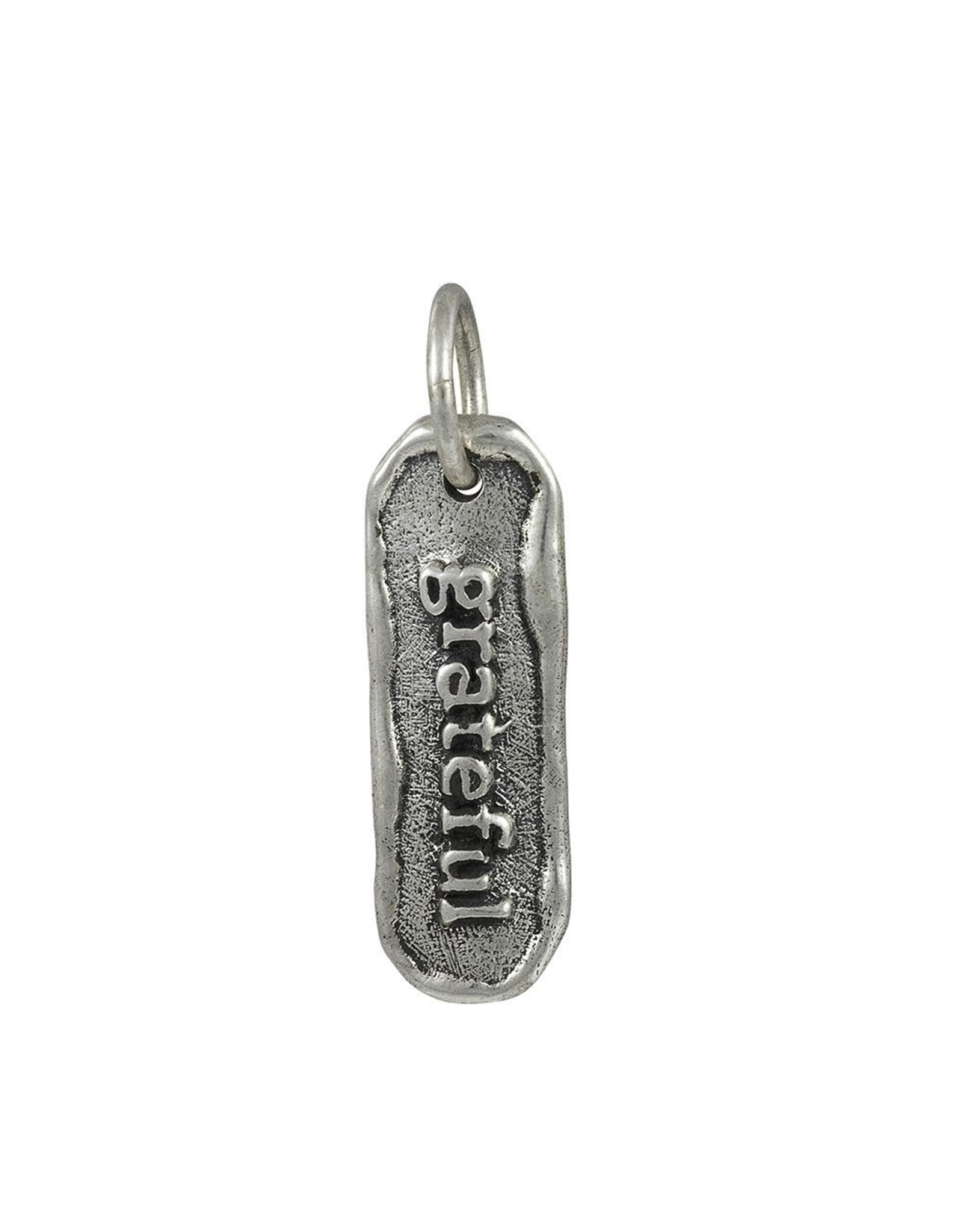 Waxing Poetic® Jewelry Word Play Charm w Grateful Sterling Silver