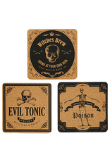 Halloween Party Trivets Set of 3 Assorted 7.5 Inches SQ