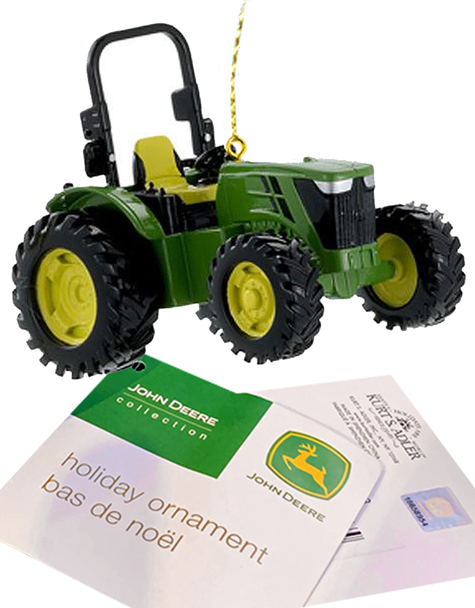 Kurt Adler John Deere Utility Tractor Farming Christmas Ornament -A