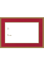 Caspari Christmas Gift Tags To From - Self Adhesive 5pk Red Gold