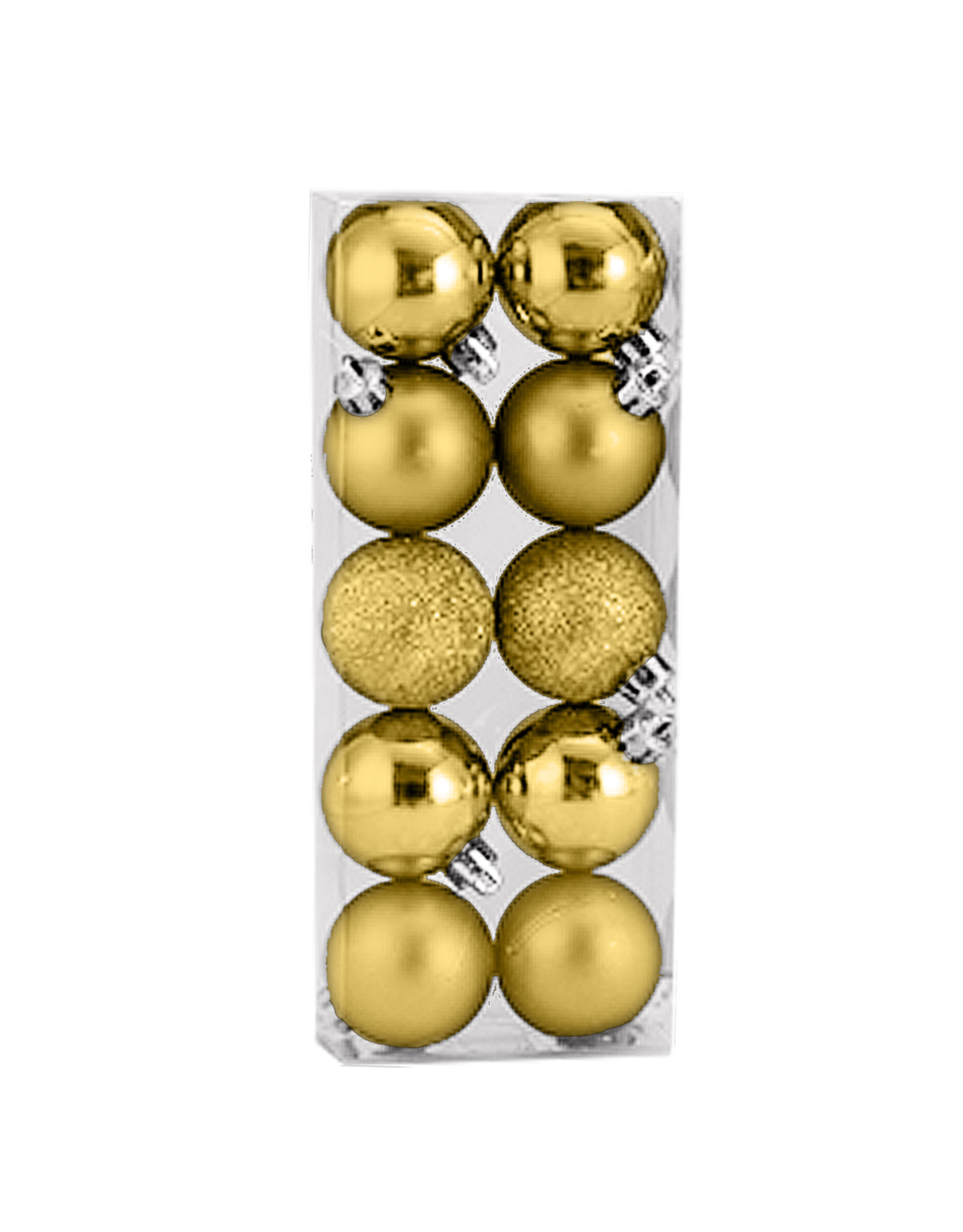 Kurt Adler Christmas Shatterproof Ball Ornaments 30MM 20Pk Gold