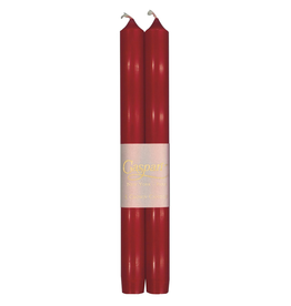 Caspari Crown Candles Tapers 10 inch 2pk Red