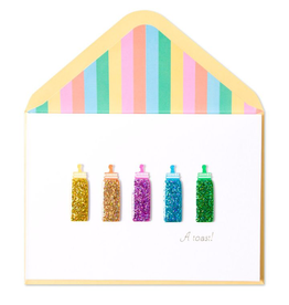 PAPYRUS® New Baby Card Baby Bottles A Toast
