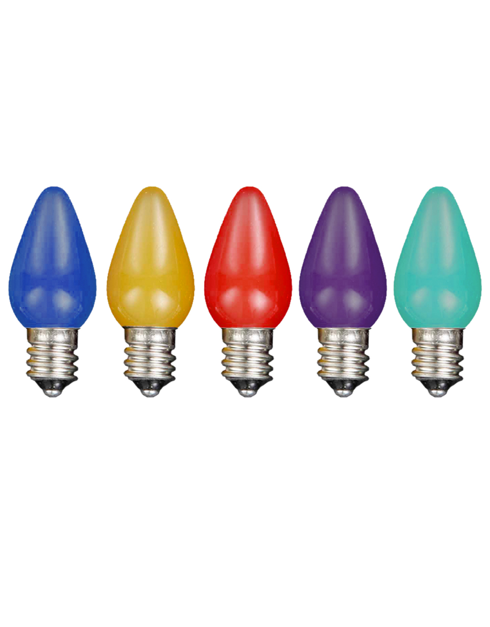 Kurt Adler LED C9 Light Bulbs Multi Color Opaque Set of 25