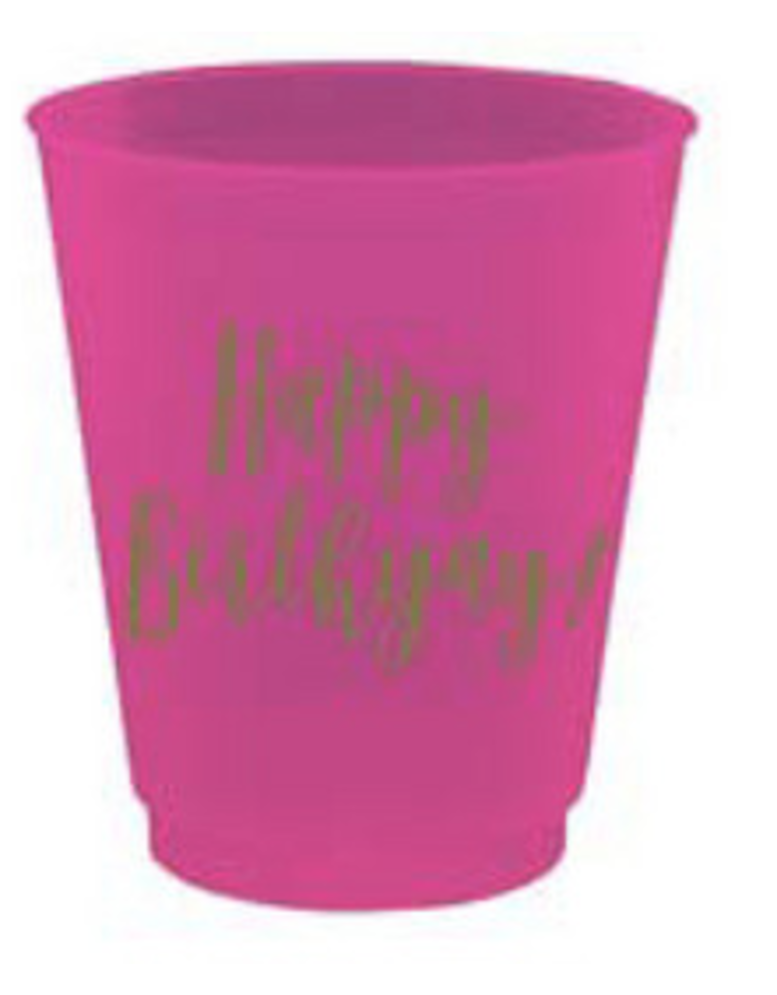 Slant Happy Birthyay Birthday Plastic Flex Shot Cups 4oz 8pk F172478 Slant