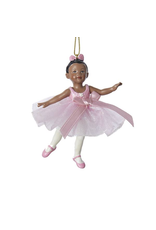 Kurt Adler Little Black American Girl Ballerina Ornament 3.25 Inch