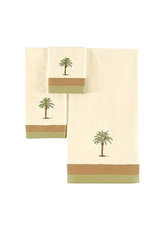 C & F Enterprises Cabana Palm Tree Bath Towels Set of 3 Bath Hand n Tip