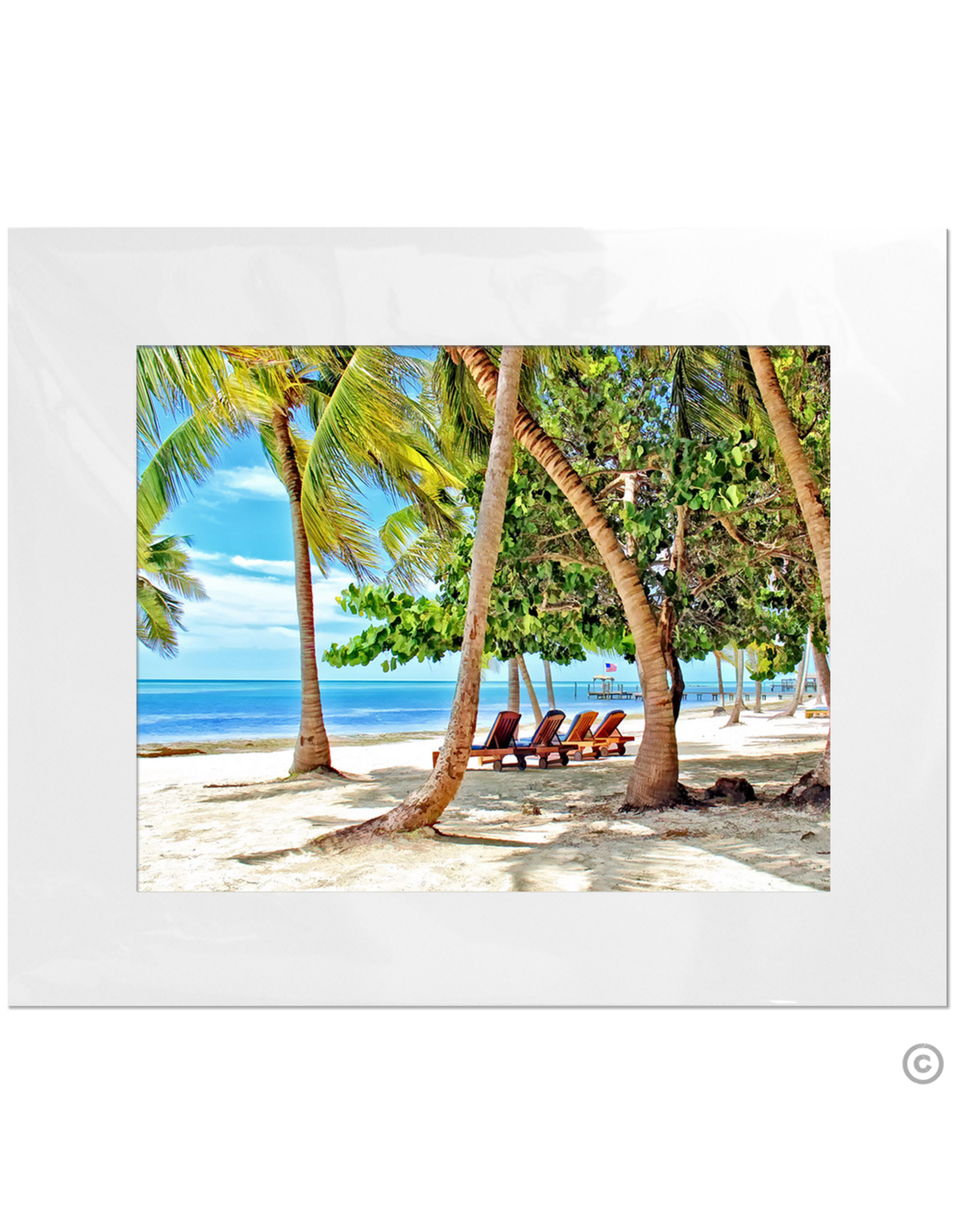 Maureen Terrien Photography Art Print Moorings w Beach Chairs 8x10 - 11x14 Matted