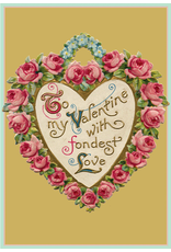 Caspari Valentine's Day Card With Fondest Love Valentine Card
