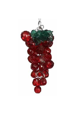 Kurt Adler Beaded Acrylic Wine Grapes Ornaments Red