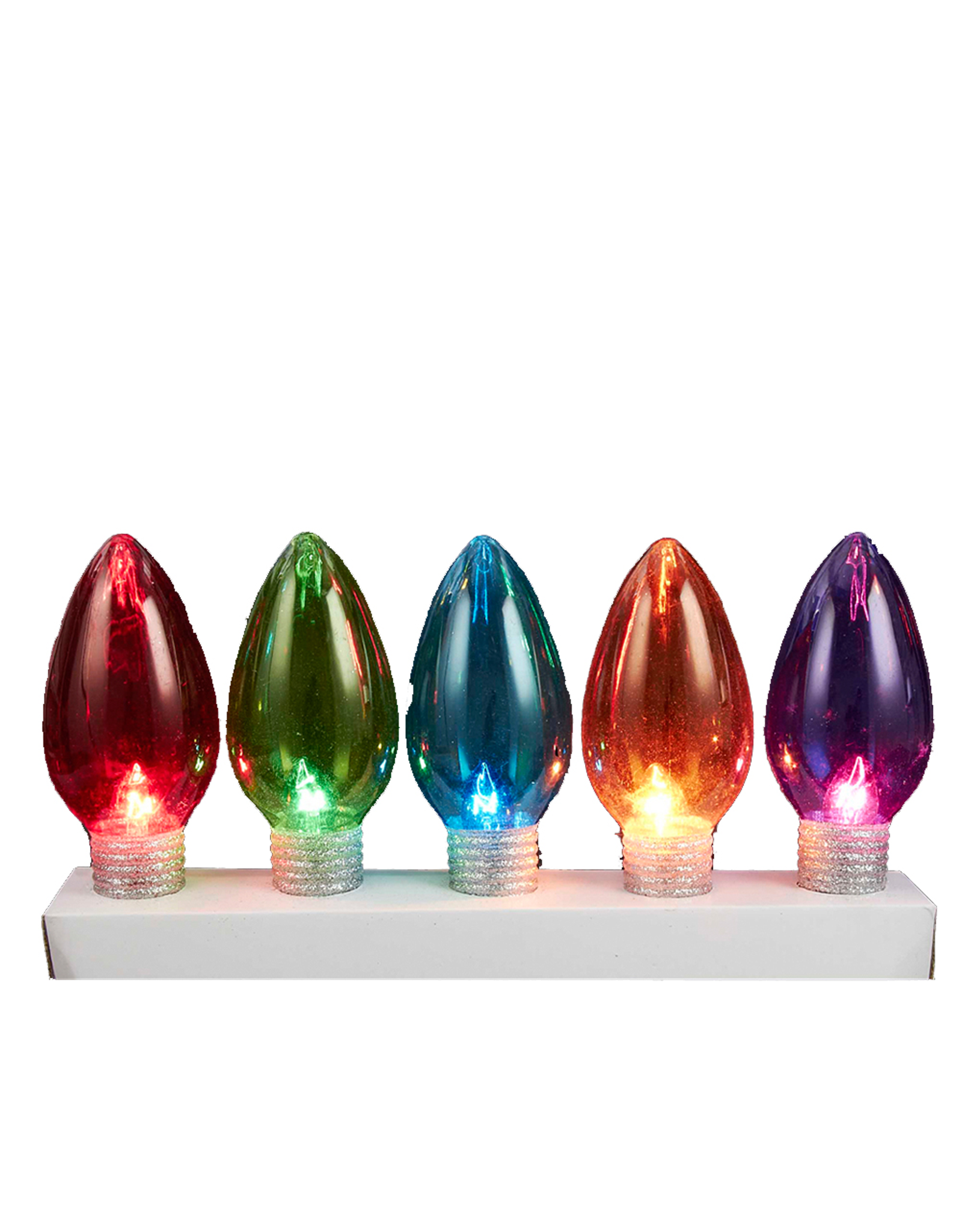 Kurt Adler Christmas Lights 5 Large Oversized Plastic Christmas Bulbs Set Digs N Gifts