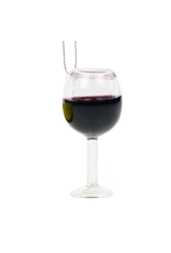 Kurt Adler Glass Wine Glass Ornament Red Wine