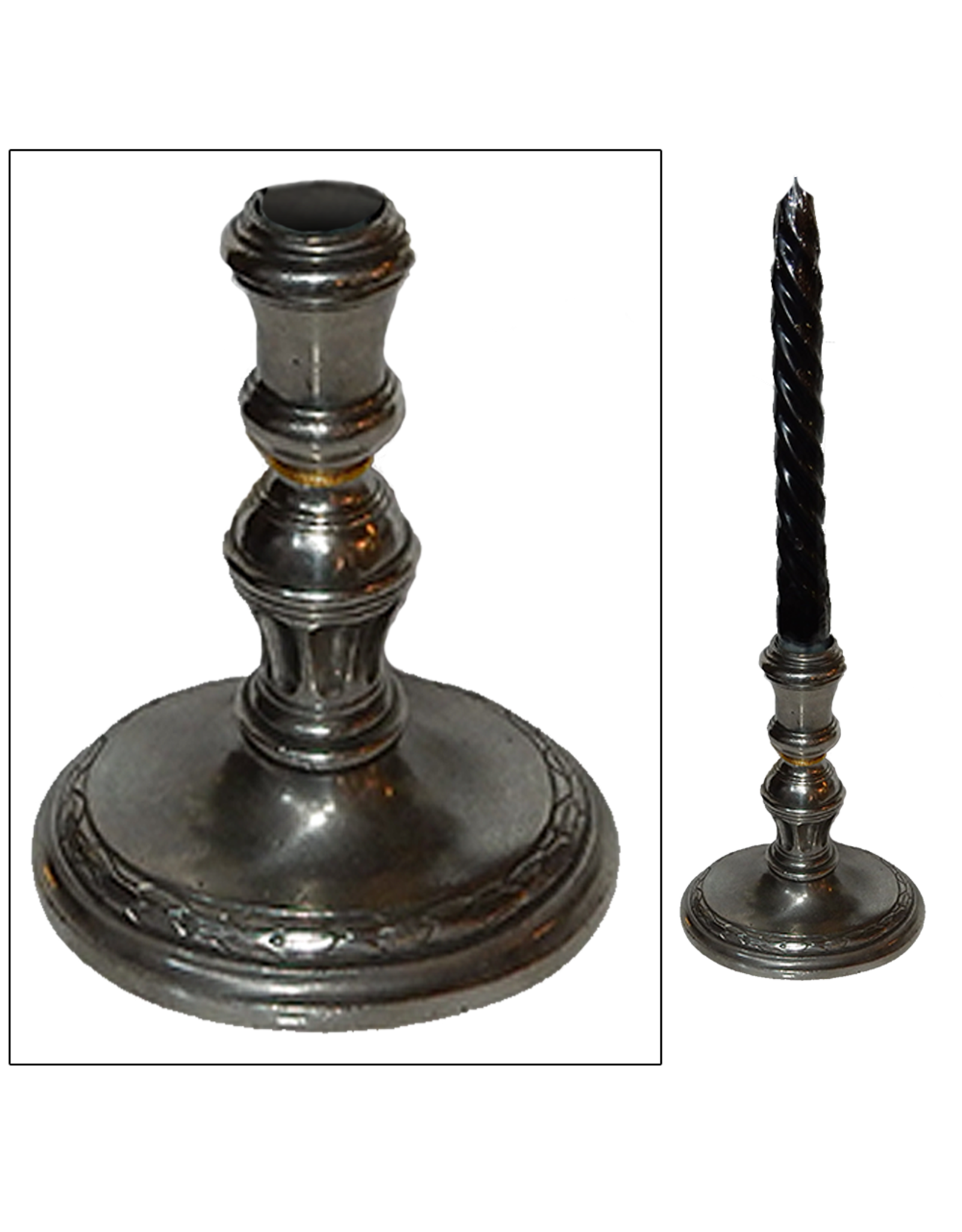 Pewter Candle Stick Holder 5.25H Inch