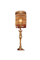Mark Roberts Home Decor Gold Beaded Gold Lamp 27.5H  w Beaded Shade