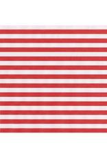 Caspari Christmas Gift Wrapping Paper 8ft Roll Club Stripe Red Green