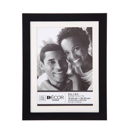 Darice Simple Black Picture Frame 6x8 Matted to 5x7