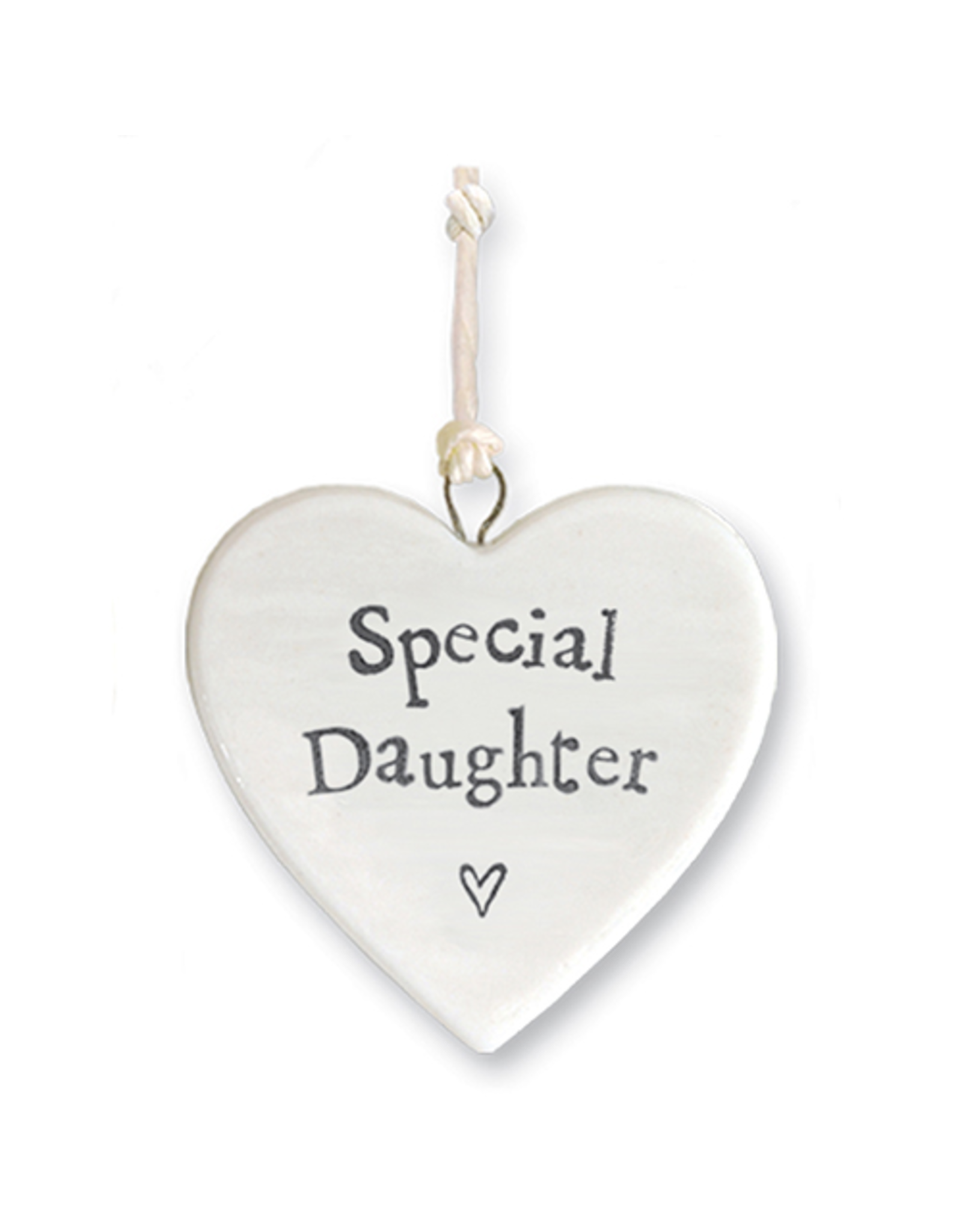 East of India Porcelain Heart Ornament Special Daughter