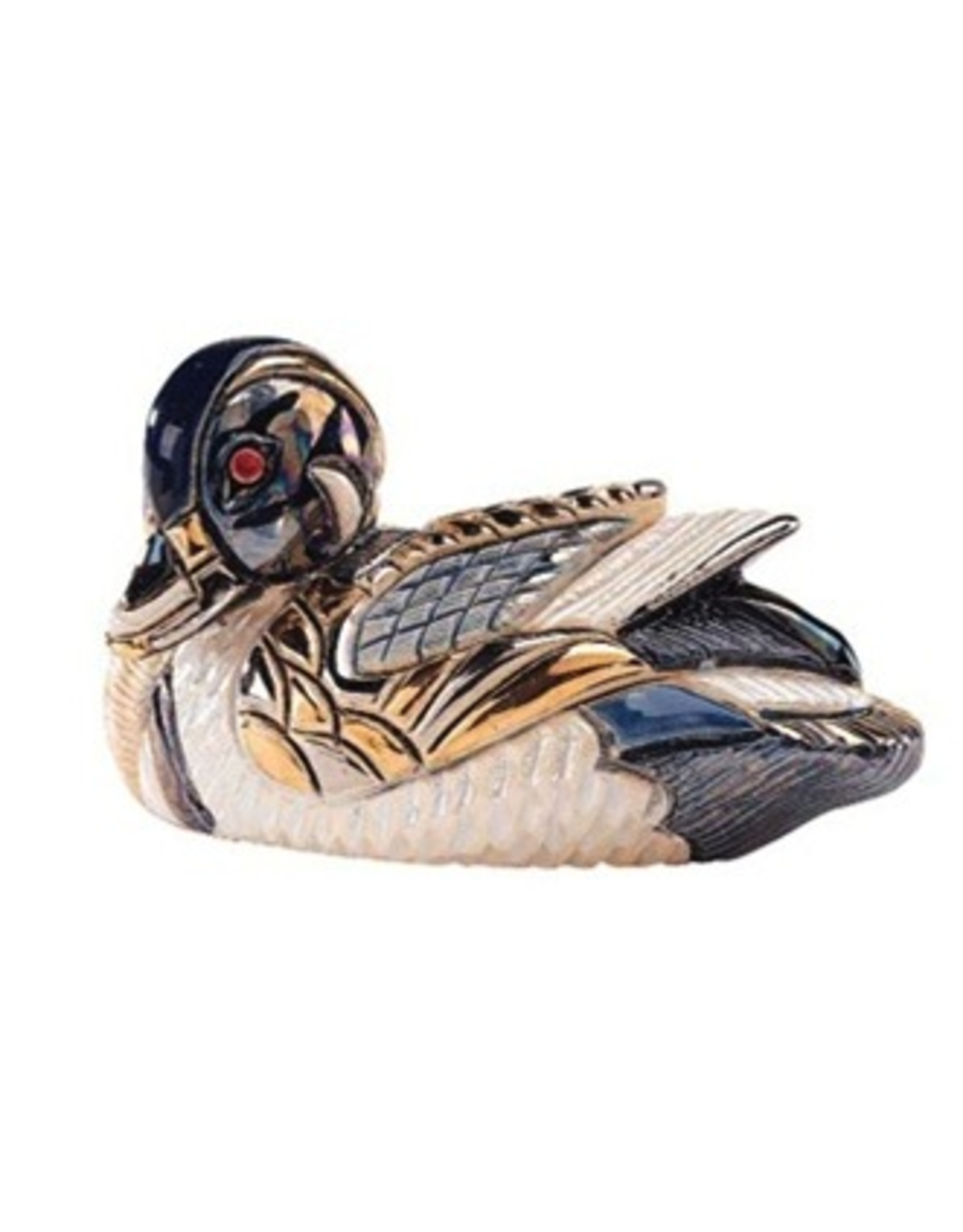 Artesania Rinconada Blue Duck Figurine Silver Anniversary 738