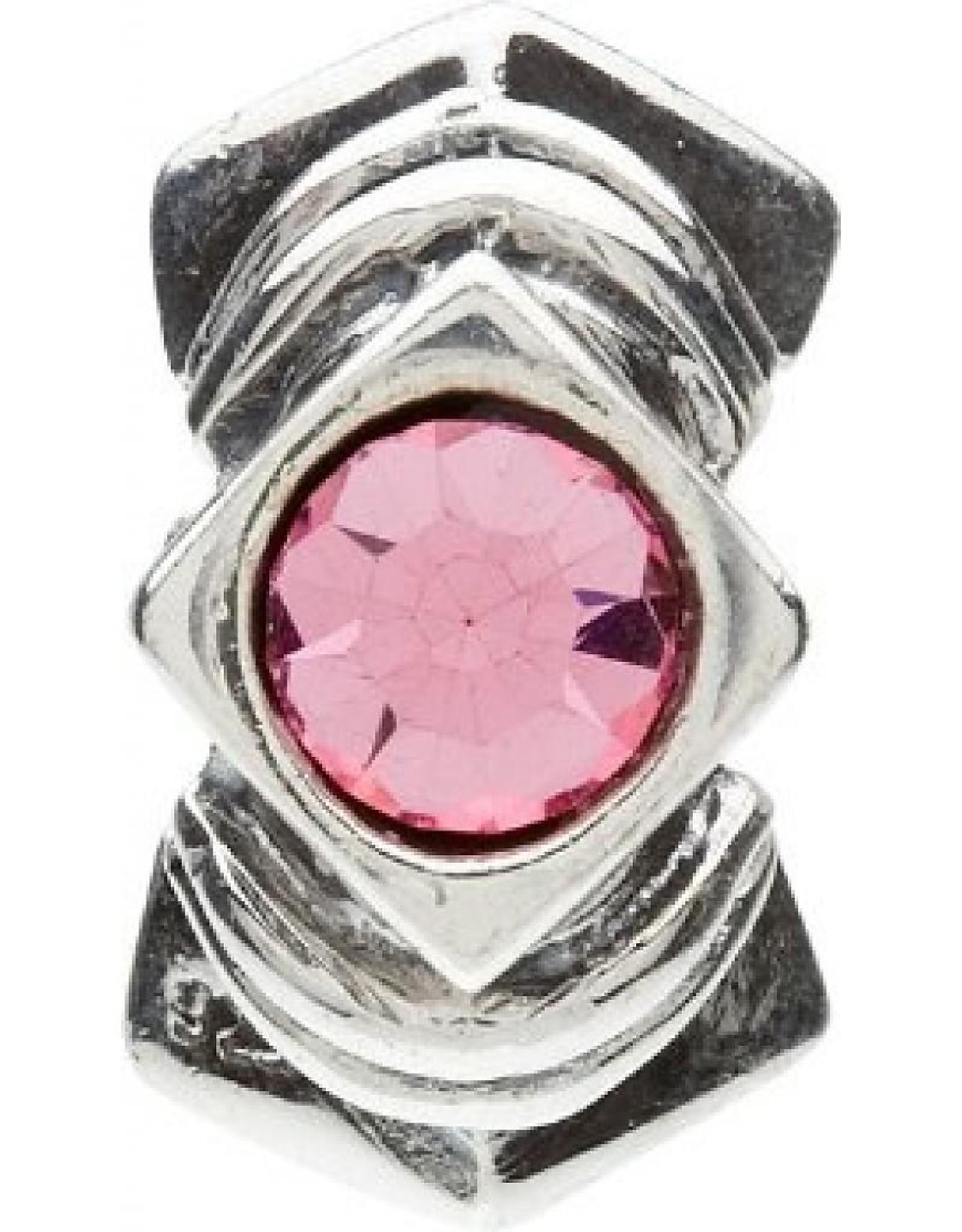 Chamilia Diamond Shape Sterling Silver w Stone JB-5C Pink