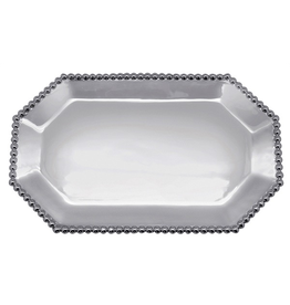 Mariposa Serving Tray Small Octagonal Tray Pearled Edge
