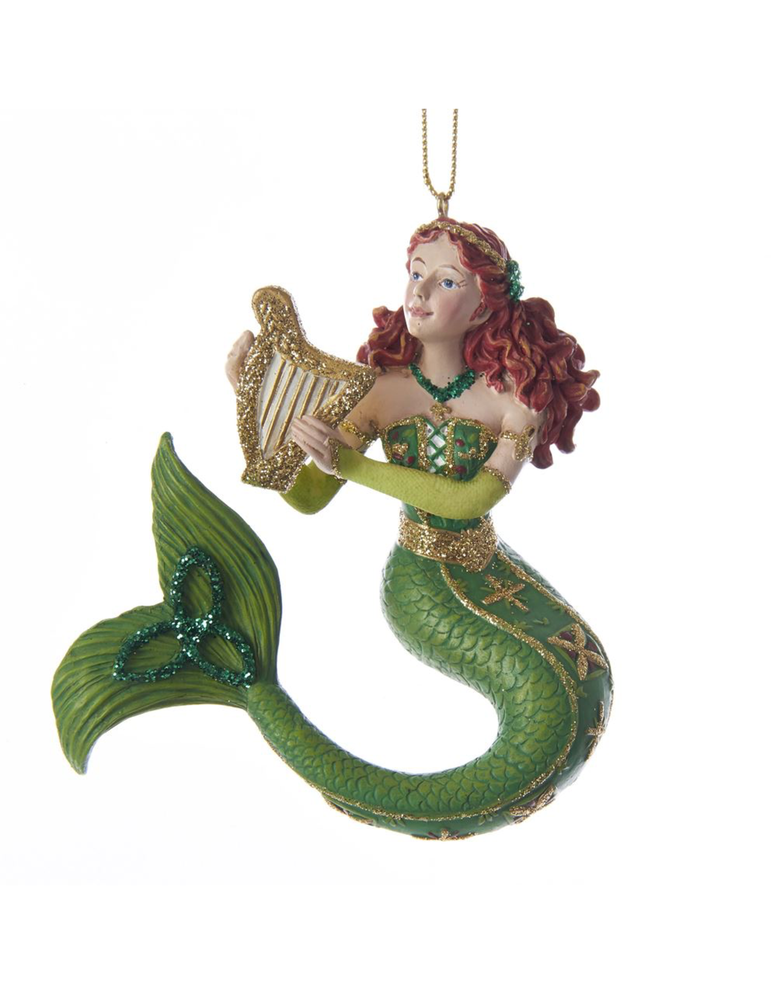 Kurt Adler Ireland International Mermaids Ornament 6" Irish Mermaid