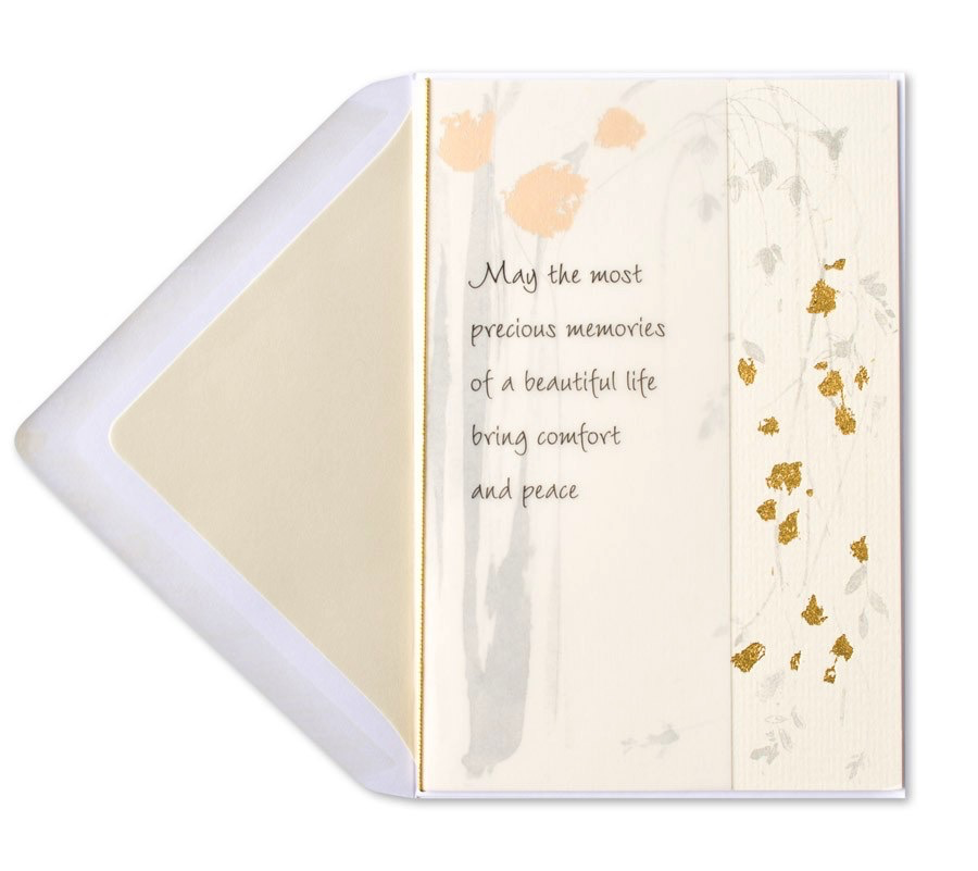 PAPYRUS® Sympathy Card Comfort and Peace Cascading Leaves Digs N Gifts