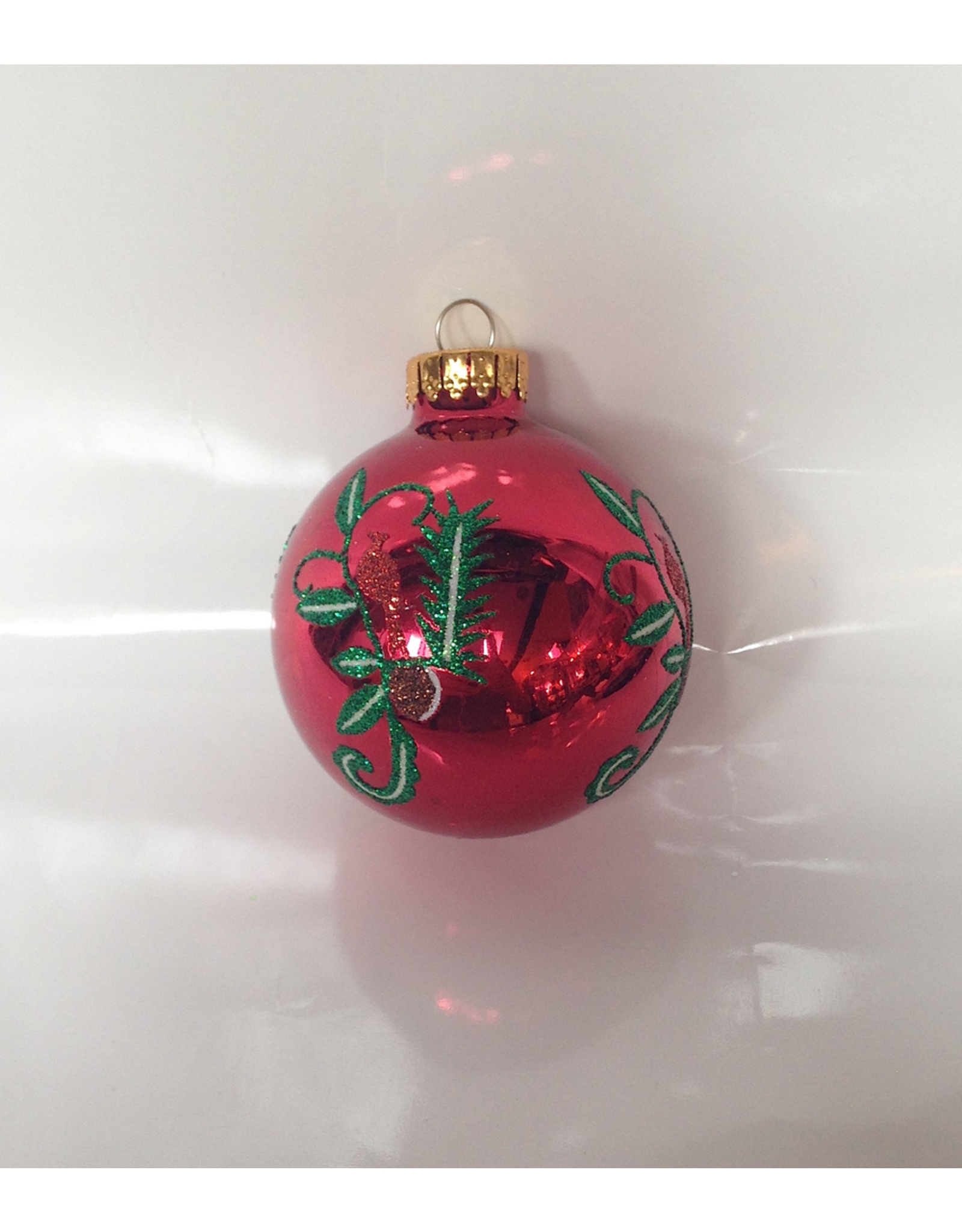 Kurt Adler Glass Christmas Deco Ornament Ball -G