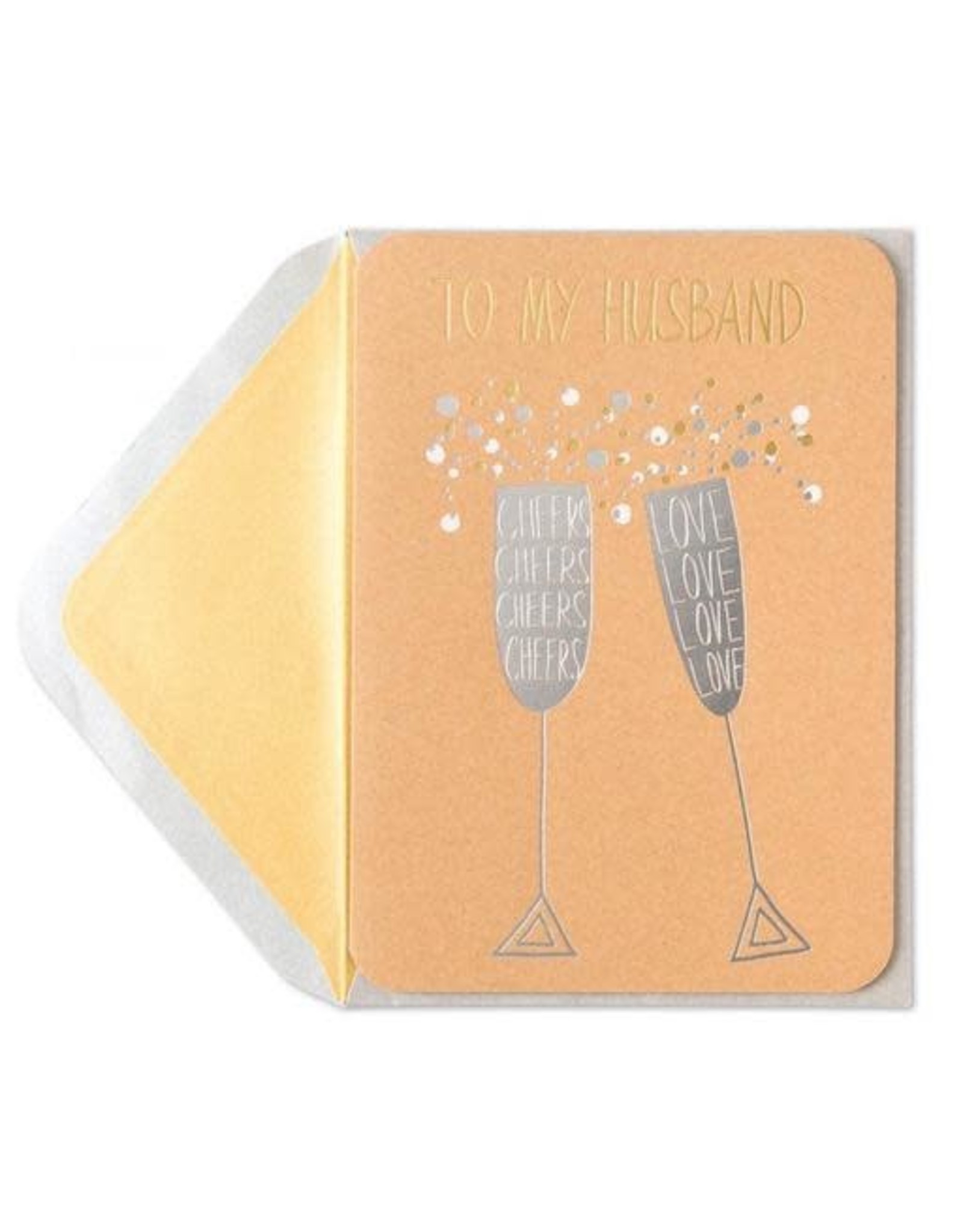 PAPYRUS® Birthday Cards For Husband Silver Champagne Flutes