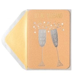 PAPYRUS® Birthday Card For Husband Silver Champagne Flute