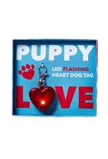 Twos Company LED Flashing Red Heart Pet Dog Tag 80814