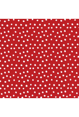 Caspari Gift Wrapping Paper 8FT Roll Small Dots Red