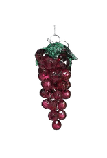 Kurt Adler Beaded Acrylic Wine Grapes Ornaments Burgundy Purple