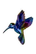 Kurt Adler Iridescent Hummingbird Acrylic Ornament Purple