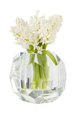Octagonal Glass Crystal Vase Candle Holder 6.25H x 7D
