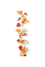 Darice Fall Leaf Garland Maple Leaves w Berries 9 feet Floral Decor
