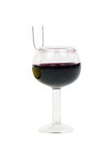 Kurt Adler Glass Wine Glass Ornament Burgundy Red Wine