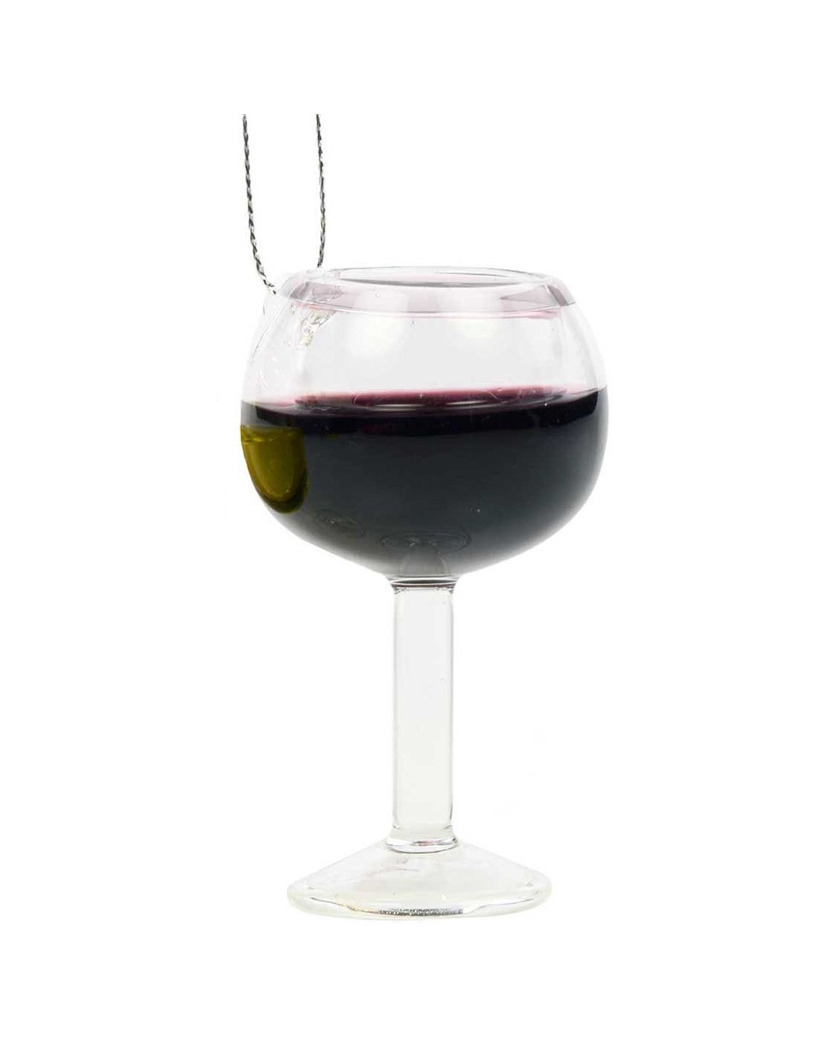 Kurt Adler Glass Wine Glass Ornament Burgundy Red Wine
