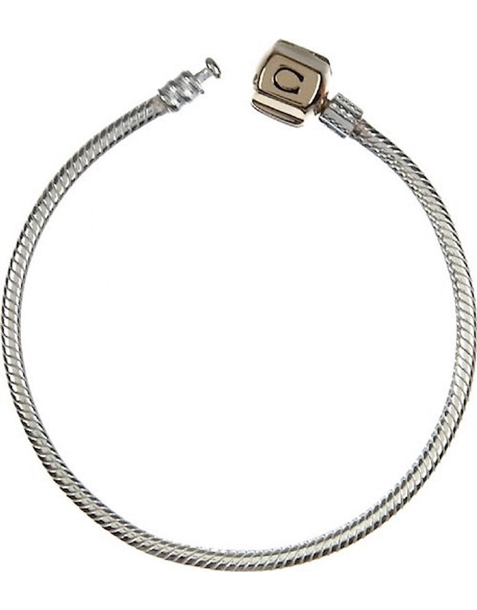 Chamilia Snap Bracelet Sterling Silver With Gold Snap
