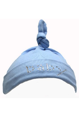 Mama and Bambino Infant Baby Hat with Rhinestones Blue Baby
