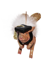 December Diamonds Einswine Flying Pig w Graduation Cap Ornament