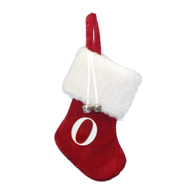 Kurt Adler Monogrammed Initial Letter O Miniature Stocking