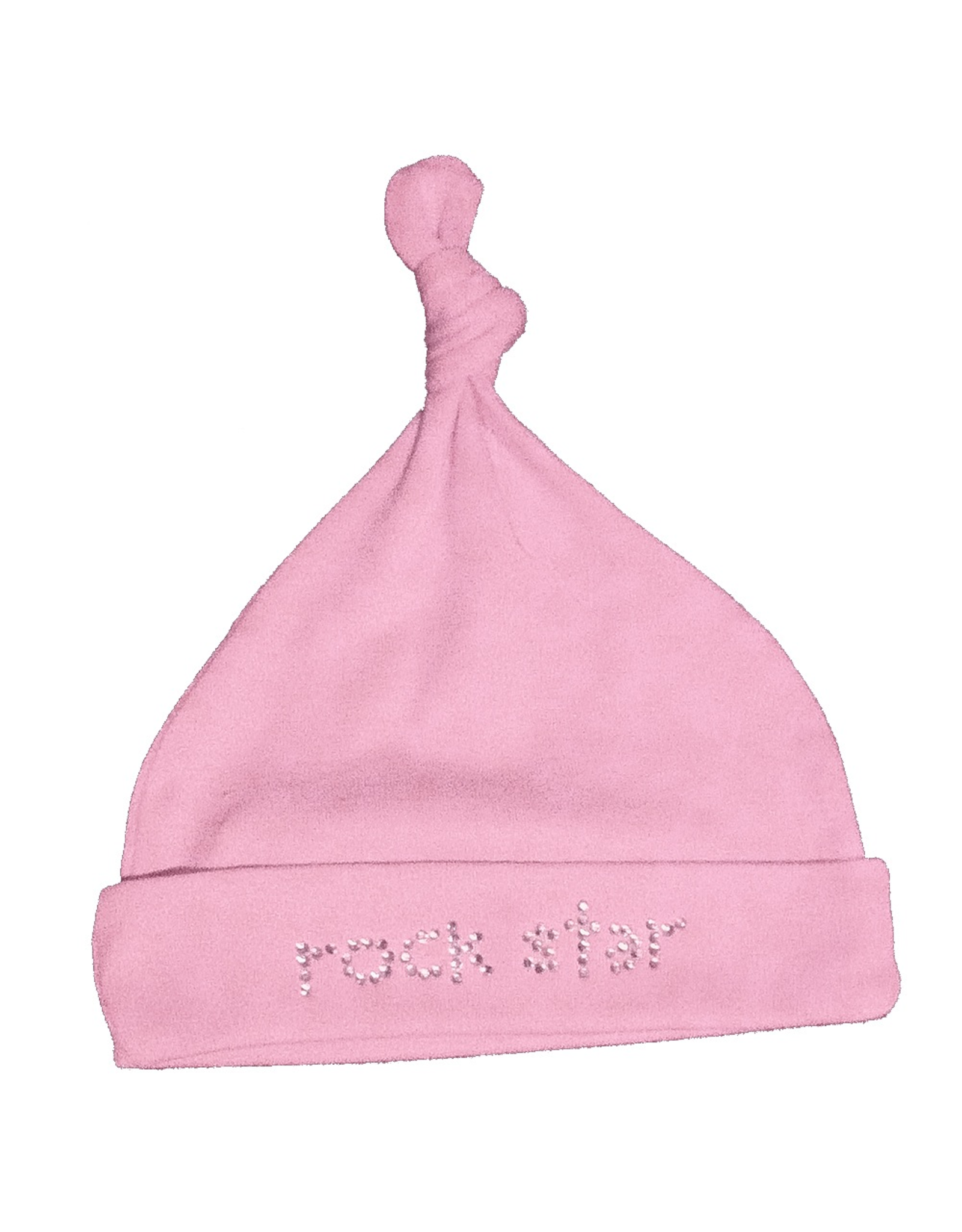 Mama and Bambino Infant Baby Hat with Rhinestones Pink Rock Star