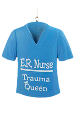 Kurt Adler Christmas Medical Scrub Ornament E.R. Nurse Trauma Queen